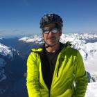 Erik Bradshaw on the summit of Mt Aspiring on Wednesday. Photo supplied.