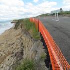 Erosion on the coast road in 2012. Photo from the ODT files.