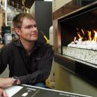 Escea managing director Nigel Bamford with an outdoor gas fire which will be displayed in the New...