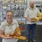 Esther and Kevin Gilbert with some of their baked goods at Gilbert's Fine Food. Photo by Peter...