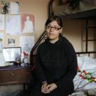 Estibalis Chavez, 19, talks during an interview with The Associated Press at her home in Mexico...