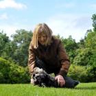Ewa Rozecka-Pollard plays with her dog, Fletcher, off the leash,  in  Jubilee Park, Dunedin....