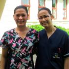 Filipina  nurses Marisol Rollan (left) and Joanna Yap, both from Oamaru, are relieved to hear...