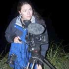 Film-maker Claire Clements with her camera. Photo by the Centre for Science Communication.