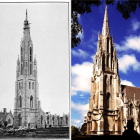 First Church, pictured during its construction and in modern times. Photos: ODT Files