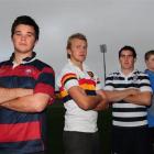 First XV captains (from left) Nick Eathorne (Kavanagh College), Richard Clouston (John McGlashan...