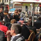 Fleetwood Mac fans  pack Dunedin's Octagon before the concert. Photo by Chrsitine O'Connor.