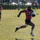 Flying Arrowtown winger Jone Nayaloga on his way to a try against Wakatipu at the Queenstown...
