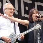 Foreigner vocalist Kelly Hansen (right) performs at the Gibbston Summer Concert on Saturday with ...