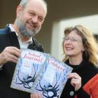 Former Bayfield High School head of music Aart Brusse with teacher and poet Jenny Powell-Chalmers...
