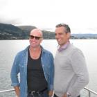 Former Black Cap Dion Nash (left) and celebrity chef Josh Emett pose for the international media...