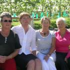 Former Cancer Society Wanaka Cancer Support Group members (from left) Margaret Barrow, Barbara...