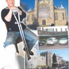 Former Dunedin tenor Nick Madden contemplates the leg he broke during a late night out in Dunedin...