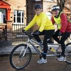 Former Dunedin woman Nicola Bennett and blind English rider Julian Heitz cycled the length of...