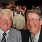 Former King's High School pupils Michael Lake (left) and Rodger Hilliker swap stories at last...