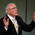 Former Prime Minister Geoffrey Palmer  lectures on climate change in Dunedin  yesterday. Photos...