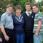 Foster parents Trevor and Linda Wheeler with their foster children, Rodger (18) and David (20)...