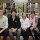 Four of the Otago and Southland Prime Minister scholarship recipients at the New Zealand Academy...
