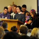 Friends pay tribute to Shannon and Danielle Kiriau at the funeral service for the siblings in...