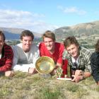 From left, Mt Aspiring College year 13 pupils Liam Vincent (17), Luke Faulkner (16), Constantin...