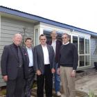From left: president of Dunedin South Rotary Bernie Crayston, Otago Polytechnic business...