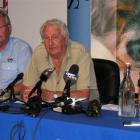 Garth Halliday, SPCA CEO, Bob Kerridge, SPCA executive director, and SPCA Inspector Sacha Keltie...