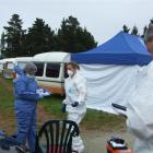 Gathering exhibits yesterday  are  (from left) Environmental Science and Research scientist...