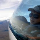 Gavin Shamis, from South Burlington, in Canada, takes control of a glider at 20,000ft, near Mt...