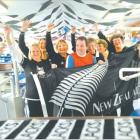 Gearing up for the test are University of Otago Orthodontist Centre staff (from left) Sandy...