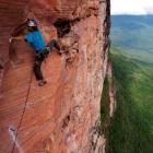 German climber Stefan Glowacz makes the first attempted ascent of a 1000m wall at the isolated...