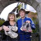 Getting ready to run in the New York marathon are Bernadette Farnan and son Tom Hunt. Photo by...