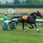 Glencoe V C paces away effortlessly to win the $25,000 Waikouaiti Cup yesterday. Photo by Matt...