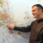 GNS scientist  Simon Cox points to an area in the Transantarctic Mountains, which is included in...
