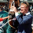 Gold Ace and Steven Reid after success in the Sires' Stakes Final at Addington yesterday. Photo...