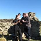 Goldfields historian Lloyd Carpenter (right) tests out a soon-to-be-released app with developers...
