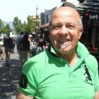 Golf lover Joe Romano, of Adelaide, soaks up the sunshine on his Central Otago visit while "the...