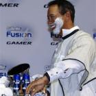 Golfer Tiger Woods help launch the Gillette Fusion Power Gamer razor in this February file photo....