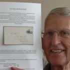 Greg Francis displays one of the most valuable items in his gold-medal-winning postal history...