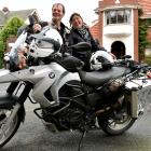 Guido Kanaar and Lilian van der Wijngaart in Dunedin yesterday. Photo by Linda Robertson.