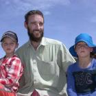 Gulliver (6), Chris and Roy (9) Meech, of Oamaru.