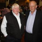 Haast-Hollyford highway meeting organiser Merv Halliday (left) and road promoter Durham Havill at...