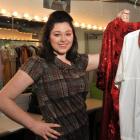 Hairspray lead Amanda Richards checks  her costume wardrobe at the Regent Theatre.  Photo by...
