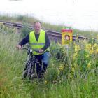 Harbourside Cycle Network co-ordinator Steve Walker waits for the establishment of a cycle...