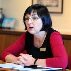 Dunedin City Council strategy and development general manager Kate Styles briefs the media on the...