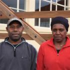 Harry (53) and Rita (51) Jocy, of Vanuatu, in Alexandra yesterday. They cannot contact their...