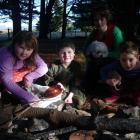 Harwood residents (from left) Jasmine Wilson (7), Harper Wilson (5), Briar Matthews (9) and Dali...