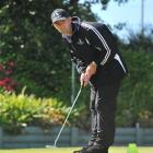 Hawkes Bay golfer Robert Robinson demonstrates his skills on the putting green at the Chisholm...