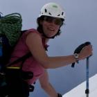 Heather Rhodes, 36, who fell 300m down a glacier, remains in a serious condition in hospital.