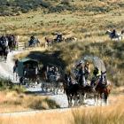 Wagons take to the trail near Milton. Photo by Stephen Jaquiery.