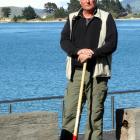 Hoani Langsbury takes a look around the little blue penguin public observation area. Photo by Dan...